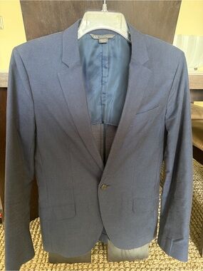 Armani Exchange Men's Dark Navy Micro-Dot Sport Coat